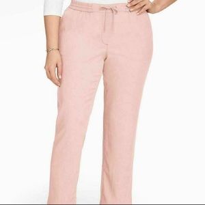 Talbots The Easy Drawstring Pant in Pink